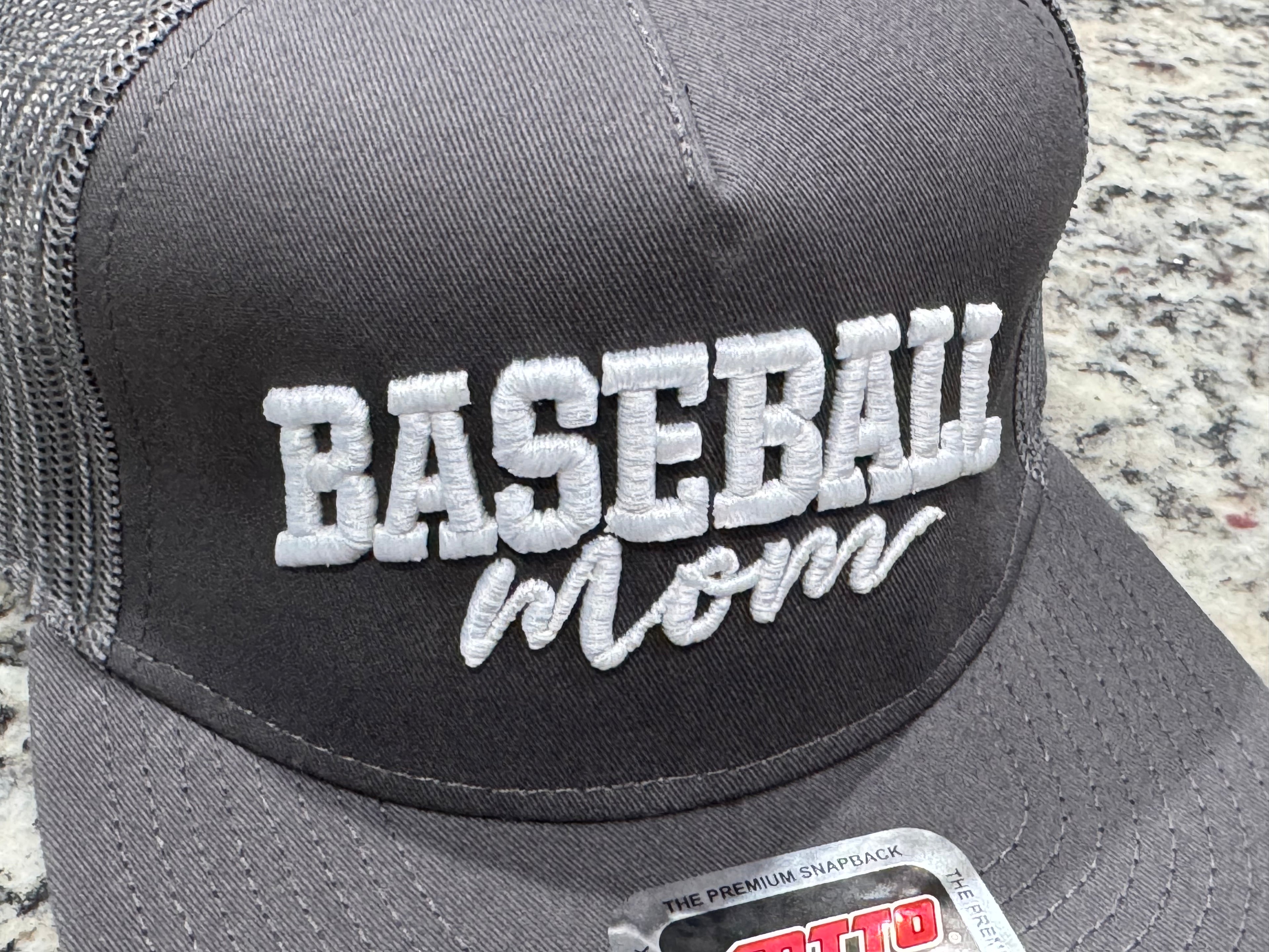 Baseball mom 3d puff