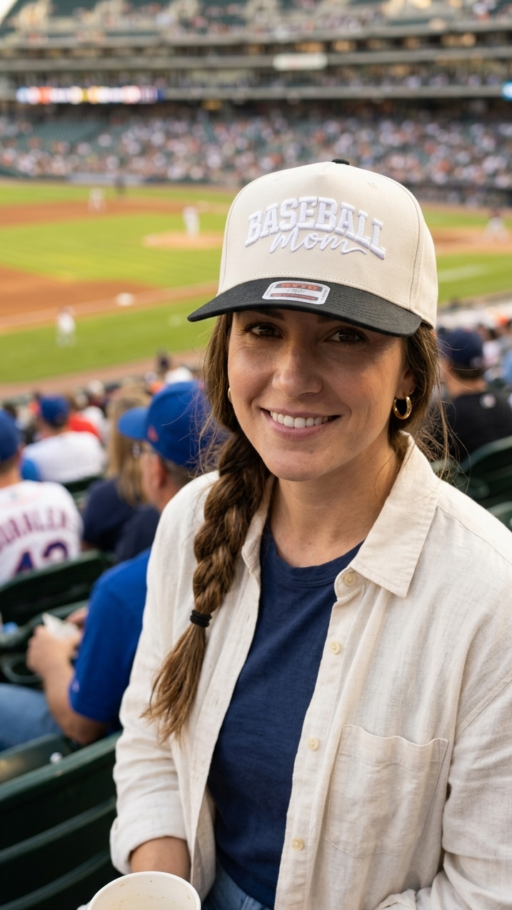 Baseball mom 3d puff